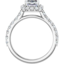 The Iconic Pavé Halo Engagement Ring | Emerald | 2 ¾ CTW