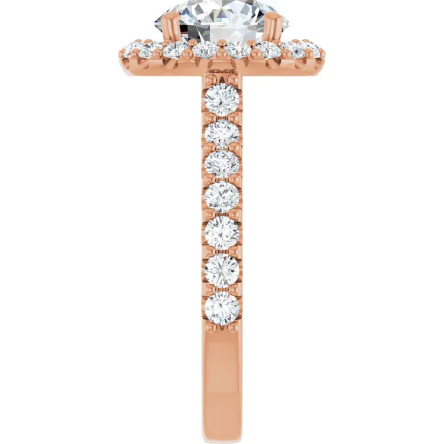 The Iconic Pavé Halo Engagement Ring | Round | 2 ¾ CTW