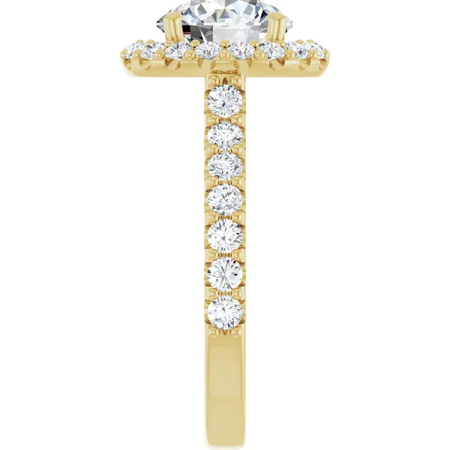 The Iconic Pavé Halo Engagement Ring | Round | 2 ¾ CTW