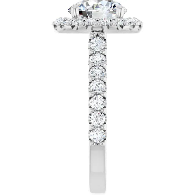 The Iconic Pavé Halo Engagement Ring | Round | 2 ¾ CTW