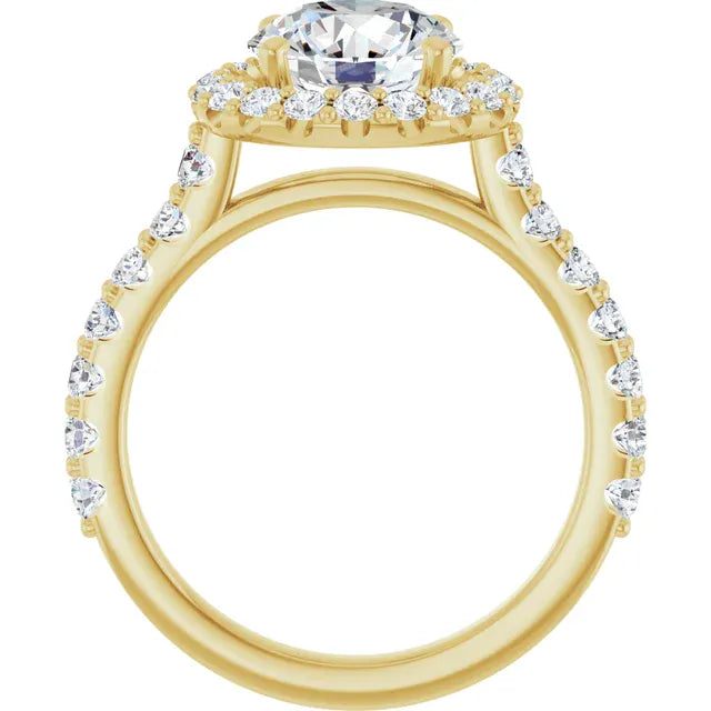 The Iconic Pavé Halo Engagement Ring | Round | 2 ¾ CTW