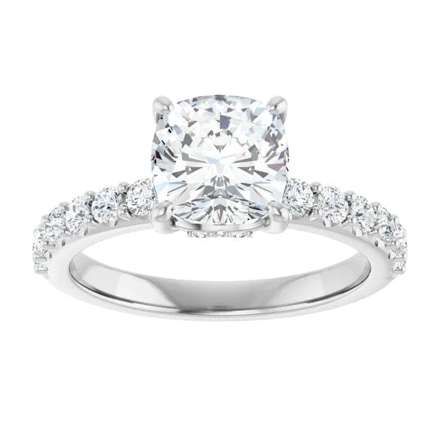 The Iconic Hidden Halo Engagement Ring | Cushion | 2 ½ CTW