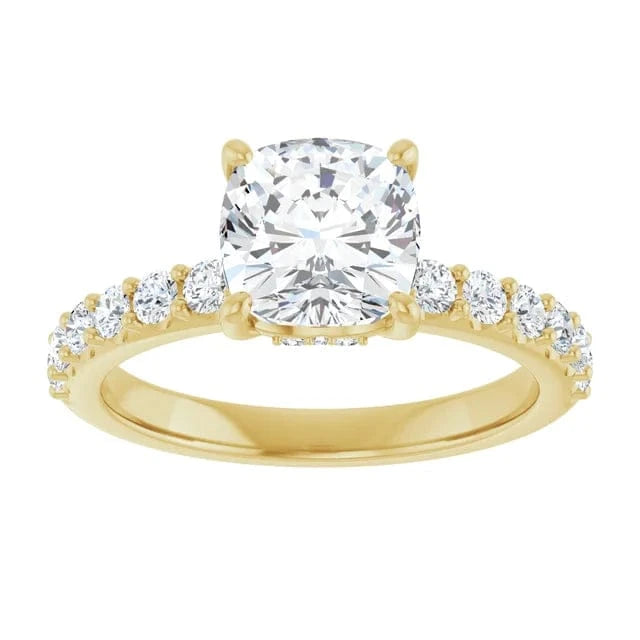The Iconic Hidden Halo Engagement Ring | Cushion | 2 ½ CTW