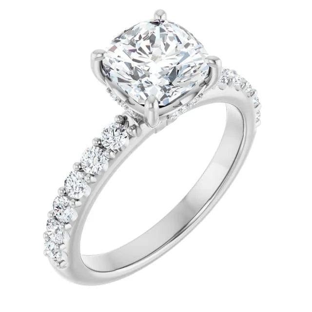 The Iconic Hidden Halo Engagement Ring | Cushion | 2 ½ CTW