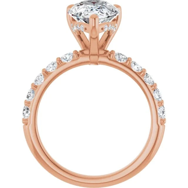 The Iconic Hidden Halo Engagement Ring | Pear | 3 ½ CTW
