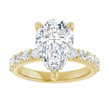 The Iconic Hidden Halo Engagement Ring | Pear | 3 ½ CTW