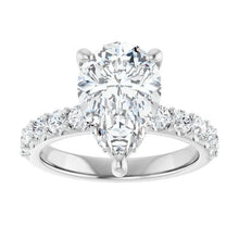 The Iconic Hidden Halo Engagement Ring | Pear | 3 ½ CTW