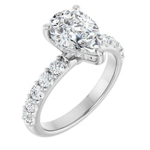 The Iconic Hidden Halo Engagement Ring | Pear | 2 ½ CTW