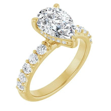 The Iconic Hidden Halo Engagement Ring | Pear | 2 ½ CTW