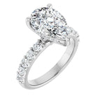 The Iconic Hidden Halo Engagement Ring | Pear | 3 ½ CTW