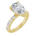 The Iconic Hidden Halo Engagement Ring | Pear | 3 ½ CTW