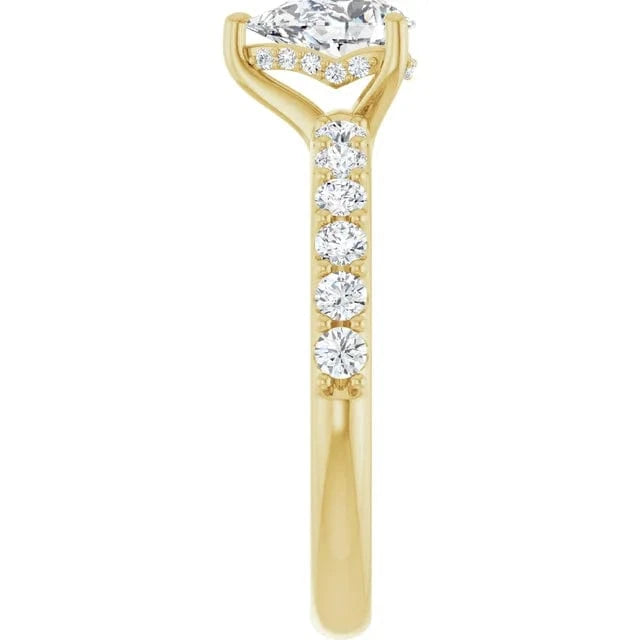 The Iconic Hidden Halo Engagement Ring | Pear | 1 CTW