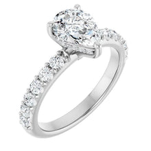 The Iconic Hidden Halo Engagement Ring | Pear | 1 ½ CTW