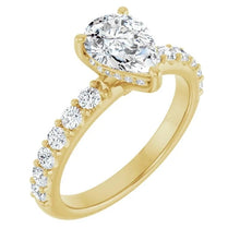 The Iconic Hidden Halo Engagement Ring | Pear | 1 ½ CTW