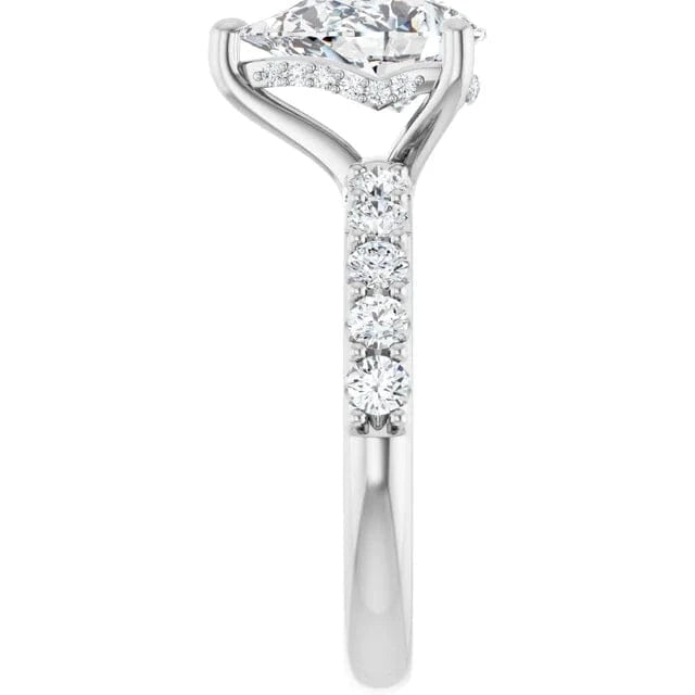 The Iconic Hidden Halo Engagement Ring | Pear | 2 ½ CTW