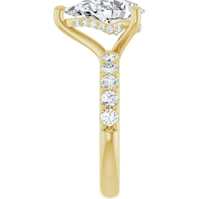 The Iconic Hidden Halo Engagement Ring | Pear | 3 ½ CTW