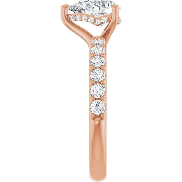 The Iconic Hidden Halo Engagement Ring | Pear | 1 ½ CTW