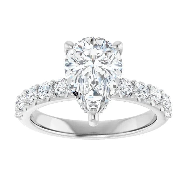 The Iconic Hidden Halo Engagement Ring | Pear | 2 ½ CTW