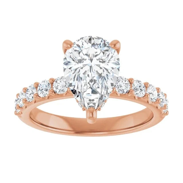 The Iconic Hidden Halo Engagement Ring | Pear | 2 ½ CTW