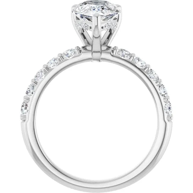 The Iconic Hidden Halo Engagement Ring | Pear | 2 ½ CTW