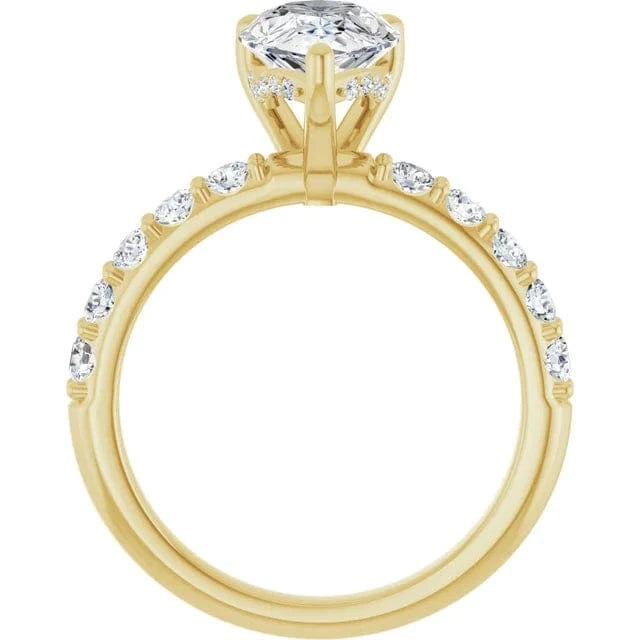 The Iconic Hidden Halo Engagement Ring | Pear | 2 ½ CTW