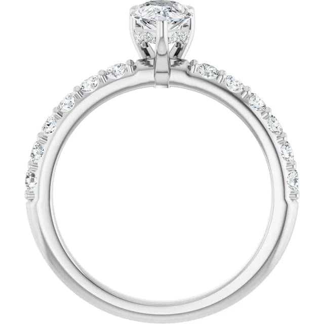 The Iconic Hidden Halo Engagement Ring | Pear | 1 CTW