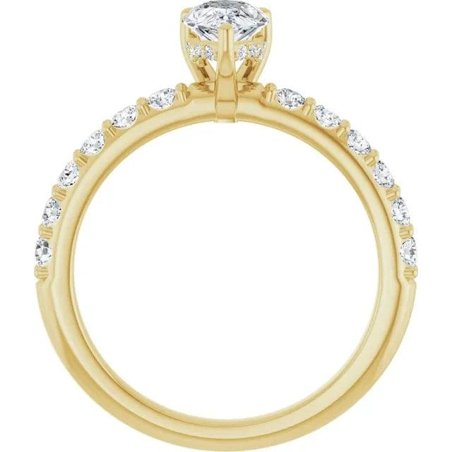 The Iconic Hidden Halo Engagement Ring | Pear | 1 CTW