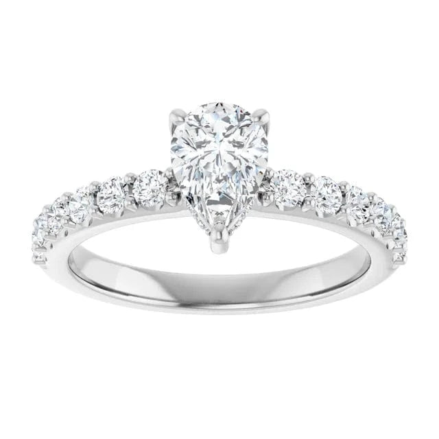 The Iconic Hidden Halo Engagement Ring | Pear | 1 CTW