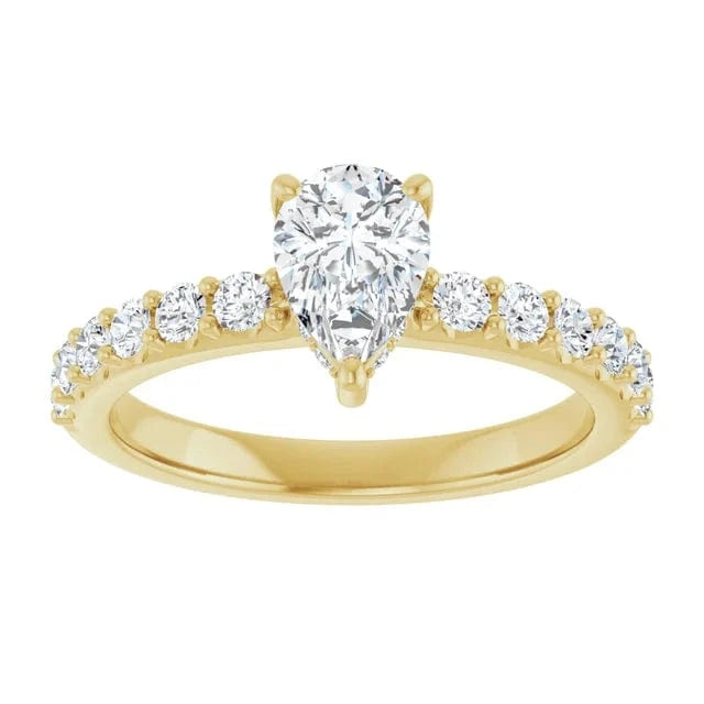 The Iconic Hidden Halo Engagement Ring | Pear | 1 CTW