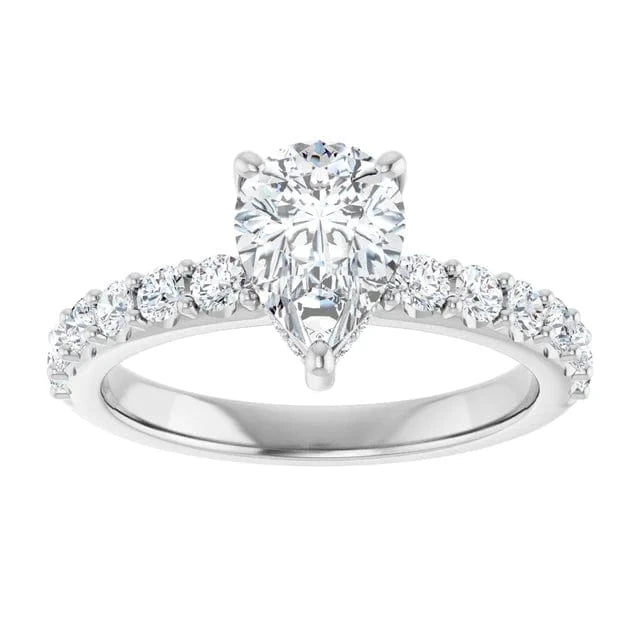 The Iconic Hidden Halo Engagement Ring | Pear | 1 ½ CTW