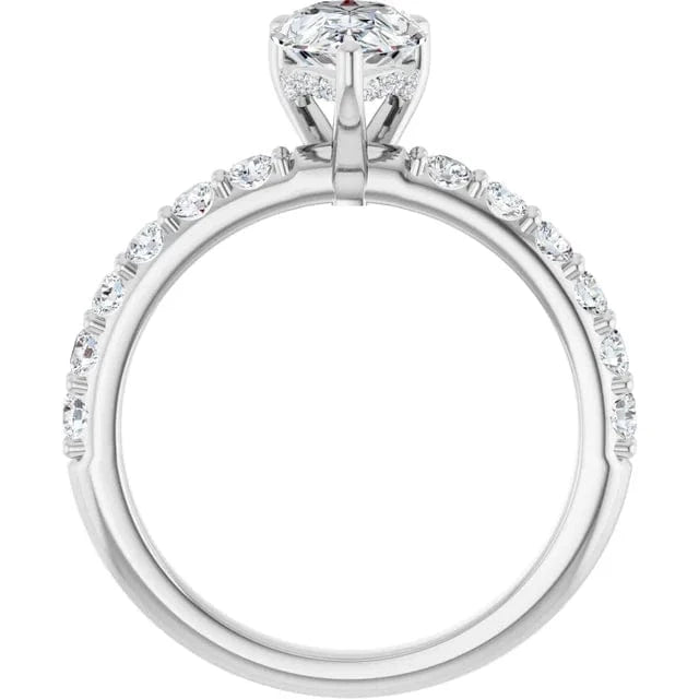 The Iconic Hidden Halo Engagement Ring | Pear | 1 ½ CTW