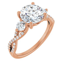 The Iconic 3-Stone Twisted Engagement Ring | Round | 2 ½ CTW
