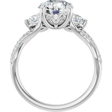 The Iconic 3-Stone Twisted Engagement Ring | Round | 2 ½ CTW