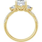 The Iconic 3-Stone Twisted Engagement Ring | Cushion | 2 ½ CTW