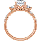The Iconic 3-Stone Twisted Engagement Ring | Cushion | 2 ½ CTW