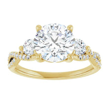The Iconic 3-Stone Twisted Engagement Ring | Round | 2 ½ CTW