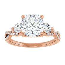 The Iconic 3-Stone Twisted Engagement Ring | Round | 2 ½ CTW