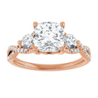 The Iconic 3-Stone Twisted Engagement Ring | Cushion | 2 ½ CTW