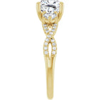 The Iconic 3-Stone Twisted Engagement Ring | Cushion | 2 ½ CTW