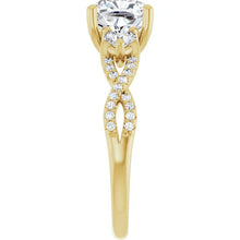 The Iconic 3-Stone Twisted Engagement Ring | Cushion | 2 ½ CTW