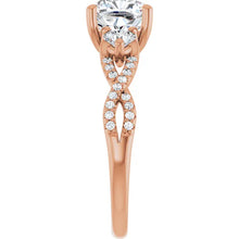 The Iconic 3-Stone Twisted Engagement Ring | Cushion | 2 ½ CTW