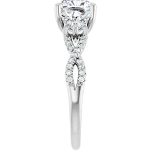 The Iconic 3-Stone Twisted Engagement Ring | Cushion | 2 ½ CTW