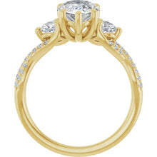 The Iconic 3-Stone Twisted Engagement Ring | Pear | 2 ½ CTW