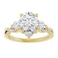 The Iconic 3-Stone Twisted Engagement Ring | Pear | 2 ½ CTW