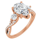 The Iconic 3-Stone Twisted Engagement Ring | Pear | 2 ½ CTW