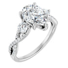 The Iconic 3-Stone Twisted Engagement Ring | Pear | 2 ½ CTW
