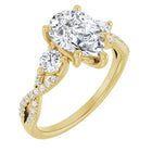 The Iconic 3-Stone Twisted Engagement Ring | Pear | 2 ½ CTW