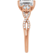 The Iconic 3-Stone Twisted Engagement Ring | Emerald | 2 ½ CTW