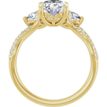 The Iconic 3-Stone Twisted Engagement Ring | Oval | 2 ½ CTW
