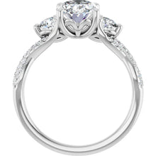 The Iconic 3-Stone Twisted Engagement Ring | Oval | 2 ½ CTW